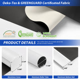 LazBlinds Cordless Roller Shades, Free-Stop Blackout Roller Blinds with Cassette Valance, Thermal Insulated UV Protection Waterproof, Roll Up Blinds for Windows, 30'' W x 72'' H, Black LazBlinds