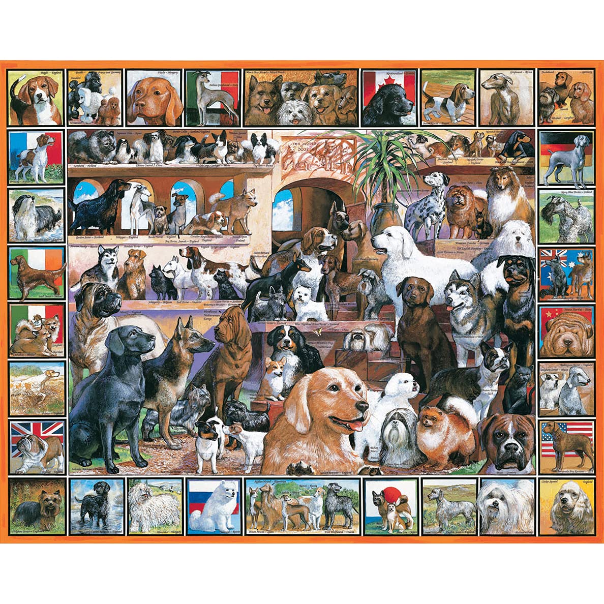 White Mountain Puzzles World of Dogs - 1000 Piece Jigsaw Puzzle White Mountain