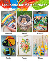 15 Colors Large Acrylic Paint Set (33.8 oz,1000 ml) - Smallbudi Art Painting Bulk Supplies for Multi Surface Canvas Wood Leather Fabric Rock Craft, Non Toxic Paint for Kid & Adult with Press Pump & Smallbudi