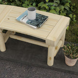 Outsunny Natural Wood Semicircular Garden Bench for Outdoor Spaces Outsunny