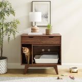 Modway EEI-6796-WAL Render Cat Cabinet, Walnut Modway