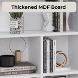 IRONCK Bookshelves and Bookcases with 4 Doors, 6-Tier Bookshelf with Storage Shelves 74.6 in Tall Bookcase for Home Office, Living Room, Bedroom, White IRONCK