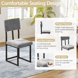 Sesslife 5-Piece Dining Table Set for 4, Modern Faux 47.24" Marble Kitchen Table with 4 Velvet Chairs, Stylish Small Dining Table Set for Apartments & Small Spaces Sesslife