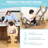 ZYSMALAT Toddler Tower | Kitchen Stool Helper | Montessori Kitchen Step Stool | Toddler Standing Tower | Learning Tower | Adjustable Height | Foldable Tower | Kids Boys Girls | 2025 Design ZYSMALAT
