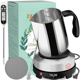 Zapstarz Candle Making Kit with Hot Plate, Candle Making Supplies for Adults Beginners, Wax Melting Pot with Stirring Spoon, Anti-Scalding Pad, Thermometer for Candle Making, Candle Making Pouring Pot Zapstarz