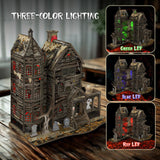 DIY Mini House Kit, Miniature Haunted House Kits with LED Accessories Furniture, 3D Wooden Puzzles for Adults, Dollhouse Craft Gifts for Girls, Boys, Teens Dibetoy