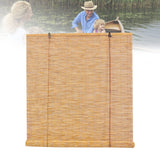 Outdoor Bamboo Shades for Patio Bamboo Roll Up Blinds, Bamboo Roll Up Shades Reed Shades Bamboo Roller Blinds Patio Shades Roll Up Outdoor for Indoor/Outdoor Privacy 32×59in（W×H） White OCAZI