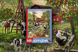 Springbok's 500 Piece Jigsaw Puzzle Barnyard Animals - Made in USA Springbok