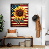 SKRYUIE Paint by Numbers Kit for Adults Beginner Sunflower, Acrylic American Flag Oil Painting by Numbers Kits with PaintBrushes Paintwork Art Crafts Canvas for Home Decor 16x20 inch 07 SKRYUIE