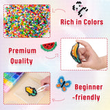 QUEFE 5200pcs Fuse Beads Kit for Boys and Girls, 24 Colors 5mm Melting Beads Set Including Pegboards, Ironing Paper, Tweezers, Colorful Hooks for Birthday and Christmas Gift QUEFE