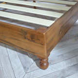 MUSEHOMEINC 12 Inch Rustic Solid Pine Wood King Bed Frame - No Boxspring Required MUSEHOMEINC
