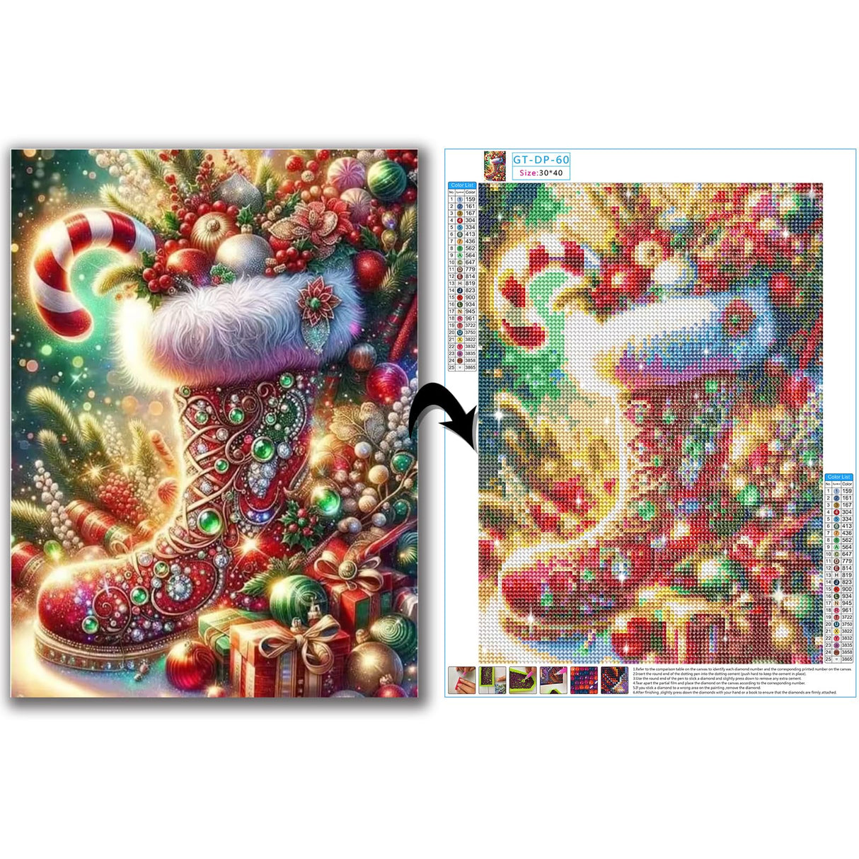 Gamteldot Christmas Diamond Art Kits for Adults Beginners,DIY Christmas Diamond Art 5D Full Drill Diamond Dots Diamond Painting with Full Tools,Funny Gem Art Crafts for Home Wall Decor Gift-12x16in Gamteldot