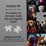 Portrait Dog Puzzle Dogs Puzzles 1000 Pieces for Adults, Animal Jigsaw Puzzles for Adults, Funny Puppy Bulldog Jigsaw Puzzle Family Collage Puzzles as Home Decor BBOLDIN