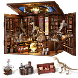 DIY Book Nook Kit, Miniature Dollhouse Booknook Kit, 3D Wooden Puzzle Bookend Bookshelf Insert Decor with LED Light for Teens and Adults (Beyond Library Max) CCCDF