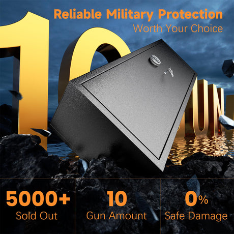 INTERGREAT 8-12 Gun safes,Rifle Safe,Gun Safes for Home Rifle and Pistols, Long Gun Safe for Rifle Shotgun for Home,Quick Access Rifle Safes,Adjustable Shelves INTERGREAT
