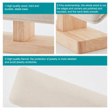 NBEADS Wooden Watch Display Stand, T-Bar Bracelet Holder Faux Suede Jewelry Organizer Holder Removable Bangle Pendants Anklet Tower Rack for Home Use, Retail Display Selling Gainsboro, 7.6x1.9x3.5inch NBEADS