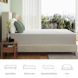 Queen Mattress in a Box, 10 inch Mattresses for Platform Bed Double Size Daybed, Green Tea Memory Foam Medium Firm MLILY
