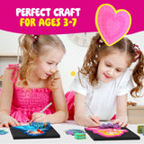 Dan&Darci Jab Jab Art Magical Princesses Kit - Gifts for 5 Year Old Girls - Arts and Crafts for Kids Ages 4-8, 4-6 - Mess-Free Craft - Birthday Gift Ideas for Girls Ages 4, 5, 6, 7, 8, 9 Dan&Darci