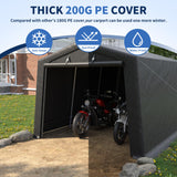 VONZOY Carport 10'×15' Heavy Duty,Car Canopy Portable Garage with Roll-up Zipper Door,Thick Shelter Storage Canopy Tent with All-Steel Metal Frame,Sunshade,Waterproof,for Car,Truck,SUV VONZOY