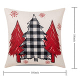 Red Christmas Decorations-Throw Pillow Covers 18x18 in Set of 4,Decorative Joy Snowflake Pillow Case for Couch Sofa Winter Holiday Indoor Outdoor Home Red White Xams Decorations Hongsome