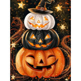 bleihum Pumpkin Diamond Art Kits for Adults- 5D Diamond Painting Kits for Adults, Halloween Gem Painting Kit for Home Wall Decor Gifts(12x16inch) bleihum