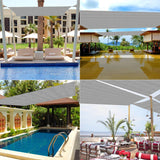 Eden's Decor 5' x 15' Grey Sun Shade Sail Outdoor Canopy Rectangular Awning Fabric Cloth Screen for Patio Garden Backyard Pergola Custom Size Eden's Decor