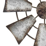 Mkono 11.5" Small Farmhouse Windmill Wall Decor Rustic Iron Wall Hanging Decoration Metal Wall Art Ornament for Bedroom Nursery Living Room Dorm Home Mkono