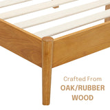 NTC Inno Rustic Oak Wooden Bed Frame with Headboard – Solid Oak & Rubber Wood, Silent Slats, King Size NTC