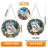 Ginfonr Diamond Painting Kits Hanging Pendant, Tiger Sun Catcher for Front Door Sign, Animal Rhinestone Diamond Decor for Porch, Double Sided Home Hanging Kits for Garden Wall Window (8 x 8inch) Ginfonr