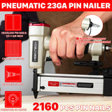 KEENTECH Pneumatic Pin Nailer 23 Gauge, Pin Nail Gun with 2160pcs 1/2" to 1-3/8" Pin Nails, Headless Air Micro Pinner with Dual Safety Trigger for Cabinets, Interior Decoration, Windows, Crafts KEENTECH