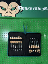 Monkey King Bar-12pcs Wood Carving Chisel Set- Sharp Woodworking Tools with Case Storage Monkey King Bar