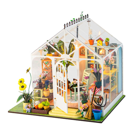 PlayOnePlay Create Your Dream Tiny Home with Our DIY Miniature House Kit - Wooden Furniture Decoration for Adults, Teens, and Friends! (Sunshine Flower) PlayOnePlay