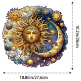 Wooden Puzzles for Adults, Sun and Moon Wood Puzzles 200 Pieces, Irregular Animal Shaped Unique Wooden Jigsaw Puzzles, Creative Ghristmas Gift for Teenagers and Adults WHJSG