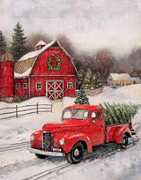 RUIHA Christmas Diamond Painting Kits,Winter Diamond Art Kit for Adults,5D Truck Paint with Diamond Full Drill for Parents-Children Interrction,Wall Decor(12x16) RUIHA
