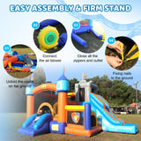 Commercial Bounce House for Big Kids Adult,Heavy Duty PVC 16FT(L) Inflatable Bounce House with Slides & Ball Pit, Ring Toss Game, Basketball Hoop Great for Party Backyard School Event-1100W Blower Tryset