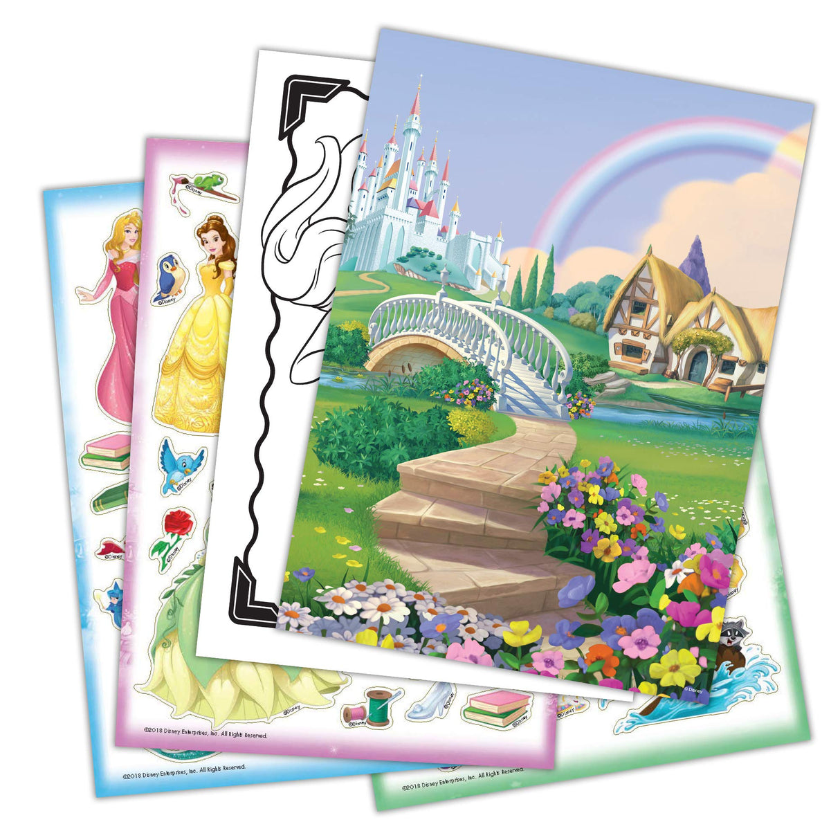 Disney Princess Create-A-Scene Sticker Activity Pad and Sticker Scenes 45650, Bendon Disney