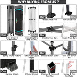 COBIZI 10x20 Pop up Canopy Tent 10x20 Canopy with 6 Sidewalls Waterproof Heavy Duty Commercial Canopy Tent for Parties Outdoor Tent Garden Gazebo Tent, Carry Bag with Wheel(10x20ft, White) COBIZI