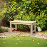 VINGLI Outdoor Wood Bench, 40" Outdoor Bench Patio Wooden Bench Garden Bench Outdoor Backless Bench for Deck Patio (Natural) VINGLI