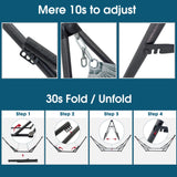 Tranquillo Adjustable Hammock Stand 600 lbs Capacity, Collapsible Camping Hammock and Stand, Double Hammock with Stand for 2 Persons, Quick & Easy Assembly Garden Yard Patio Lawn, Grey Tranquillo