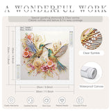 Sanjee 5D Special Shape Diamond Art Kits for Beginners, Hummingbirds Diamond Painting Kits for Adults, Crystal Rhinestones Diamond Painting for Home Wall Decoration Gift, 12×12inch Sanjee