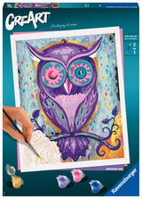 Ravensburger CreArt Dreaming Owl Paint by Numbers Kit for Adults - Painting Arts and Crafts for Ages 12 and Up Ravensburger