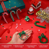 Hollowfly 48 Set Christmas Meaning of The Candy Cane Craft Kit DIY Christmas Tri Beaded Ornament Includes 2160 Plastic Tri Beads 48 Cards 48 Chenille Stems for Jesus Religious Crafts Xmas Tree Decor Hollowfly