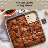 Glad Square Baking Pan Nonstick - Heavy Duty Metal Bakeware for Cakes and Brownies, 9.4 inches Glad