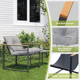 3D MATRIX Patio Furniture Set, 3 Piece Bistro Patio Sets, Small Bistro Set, Small Balcony Furniture (Gray) 3D MATRIX