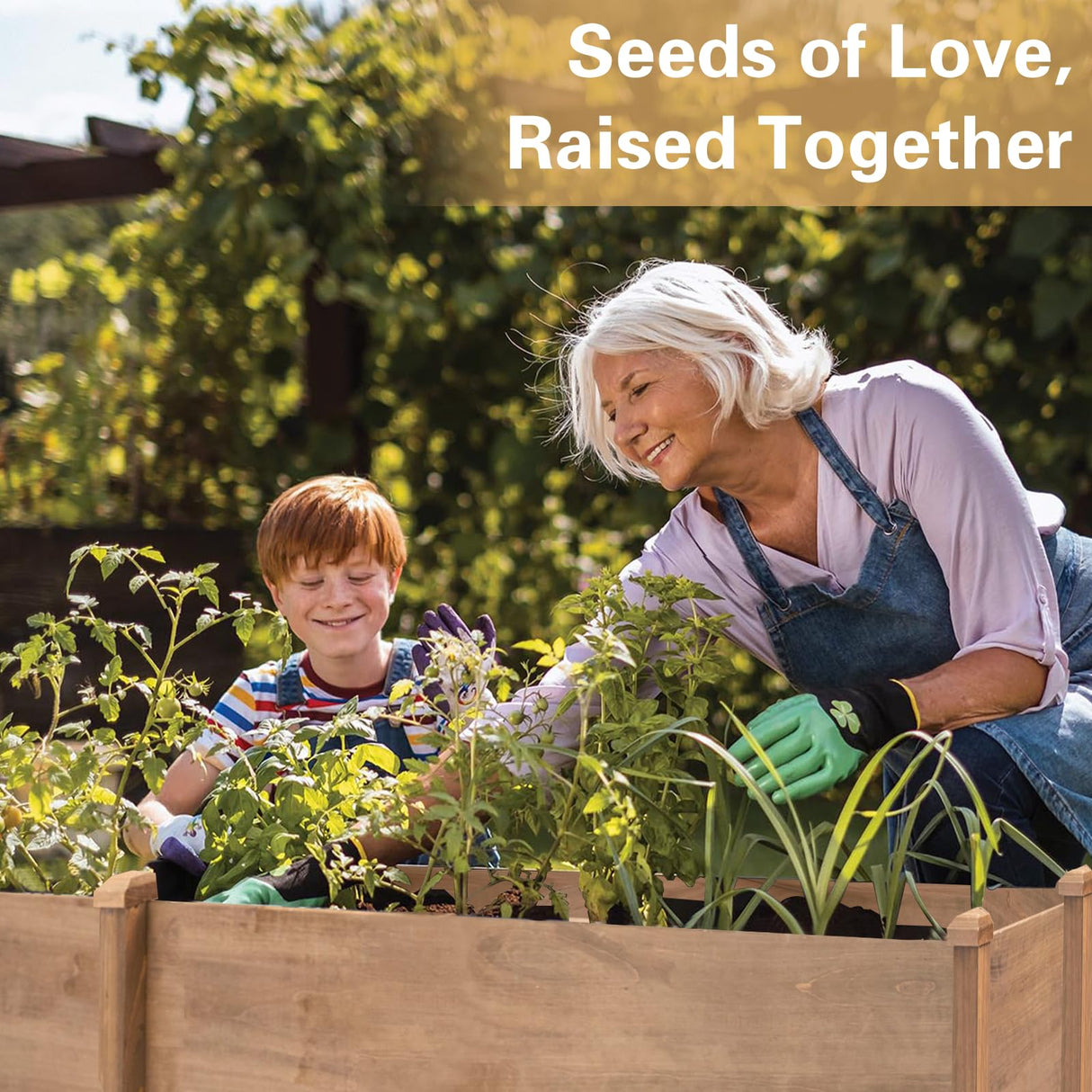 PetsCosset 8x2Ft Raised Garden Bed – Planter Box for Outdoor Plants, Fir Wood Garden Beds for Vegetable, Herb, and Flower Cultivation – Easy Assemble PetsCosset