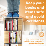 DIBAG Rotating Bookshelf - 15.75"x15.75"x63.19", Made of MDF, 360º, Assembly Tools Included - Spinning Bookshelf Tower, Revolving Bookcase, Swivel Bookcase, Rotating Bookshelf Tower DIBAG