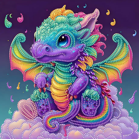 HEIBAGO 5D Special Shape Diamond Art Kits for Beginners, Dinosaurs Diamond Painting Kits for Adults, Dragons Crystal Rhinestones Diamond Painting for Home Wall Decoration Gift 12x12inch HEIBAGO