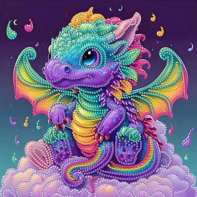 HEIBAGO 5D Special Shape Diamond Art Kits for Beginners, Dinosaurs Diamond Painting Kits for Adults, Dragons Crystal Rhinestones Diamond Painting for Home Wall Decoration Gift 12x12inch