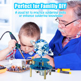 PEMENOL Soldering Practice Project Kit, DIY Globe Planetary Motion Soldering Kit, Rotating Universe Model Electronic Kit with Music Brightness Adjustable for STEM Learning School Education PEMENOL