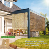 Blackout Bamboo Blinds, Bamboo Shades for Indoor Windows, Patio Shades Roll up Outdoor Porch Privacy Blinds,24" 26" 30" 36" 42" 48" 50" 54" 60" 67" 72" 75" 77" Wide VinLeap